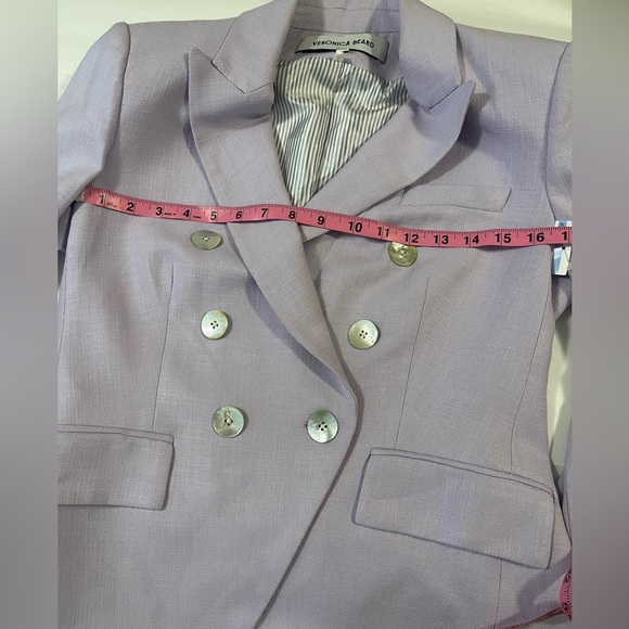 New with Flaw: Veronica Beard Lavender Dickey Jacket Blazer Size 6 - Picture 10 of 16